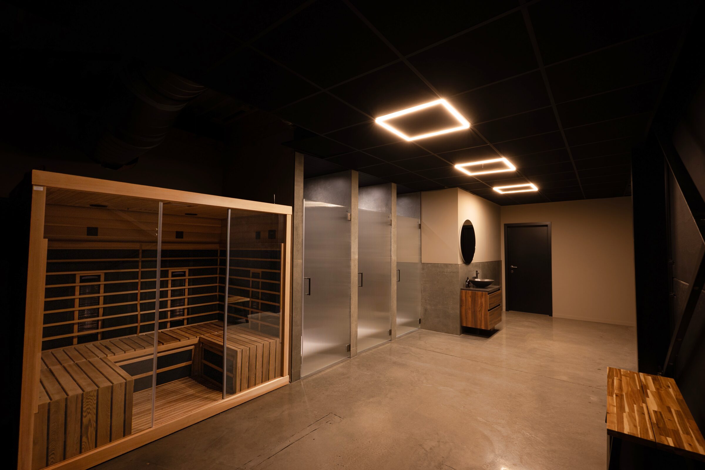 The sauna from the inside