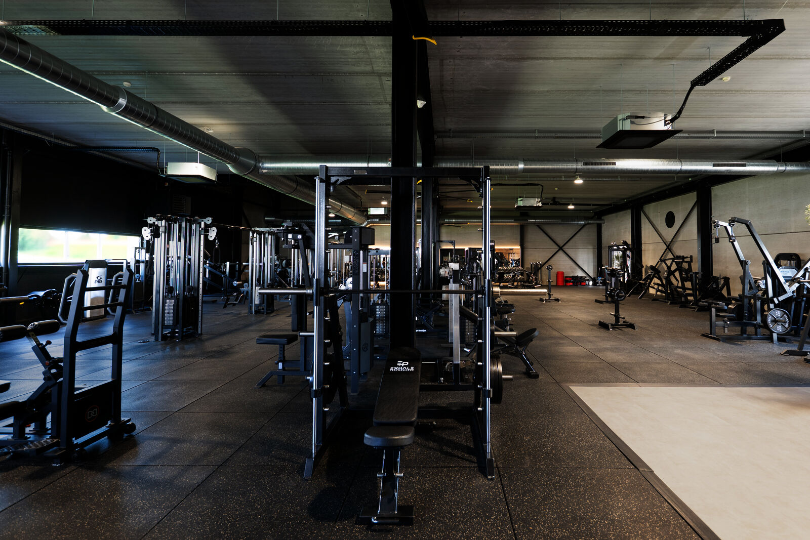 Machines and cable stations in the strength zone